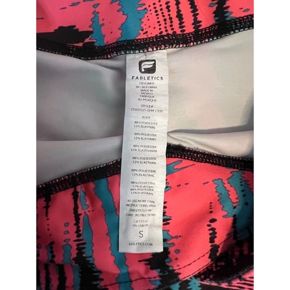 Fabletics Winn Mid Rise Crossover Waistband Capri Leggings Size Small Multicolor - Picture 2 of 3